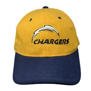 Los Angeles Chargers Strapback Hat Yellow OSFA Embroidered Logo Adjustable Wool